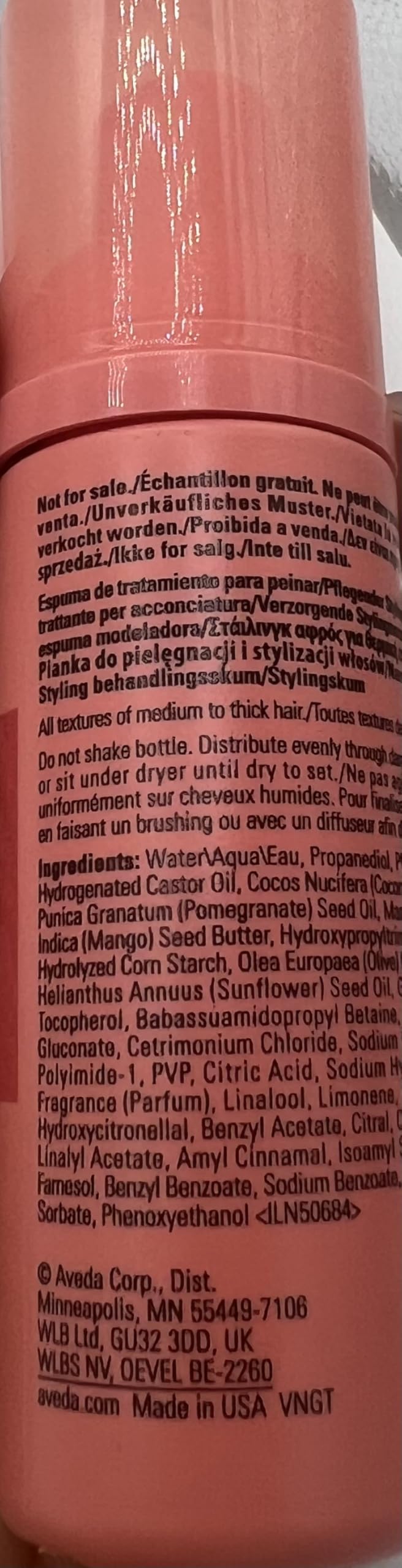 Aveda Nutriplenish Styling Treatment Foam 1.5 OZ