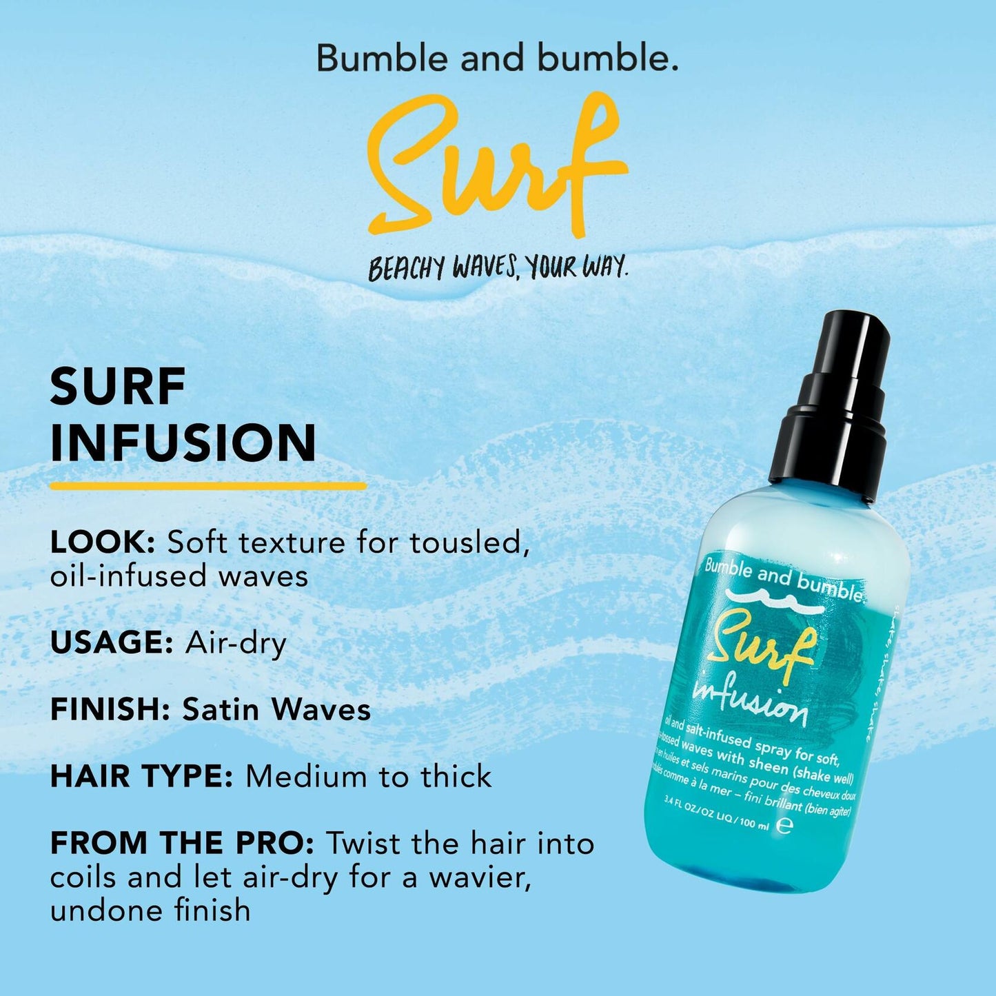 Bumble and Bumble Surf Infusion - 3.4 oz Spray