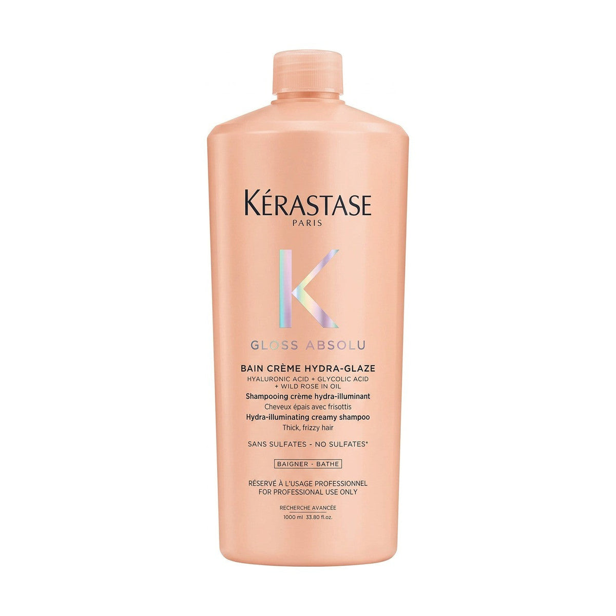 Kerastase Gloss Absolu Bain Creme Hydra-Glaze Shampoo 33.8 oz / 1000 ml