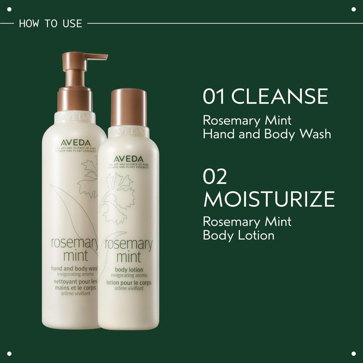 Aveda Rosemary Mint Hand & Body Wash, Liquid Hand Soap and Body Wash, 33.8 Fl Oz