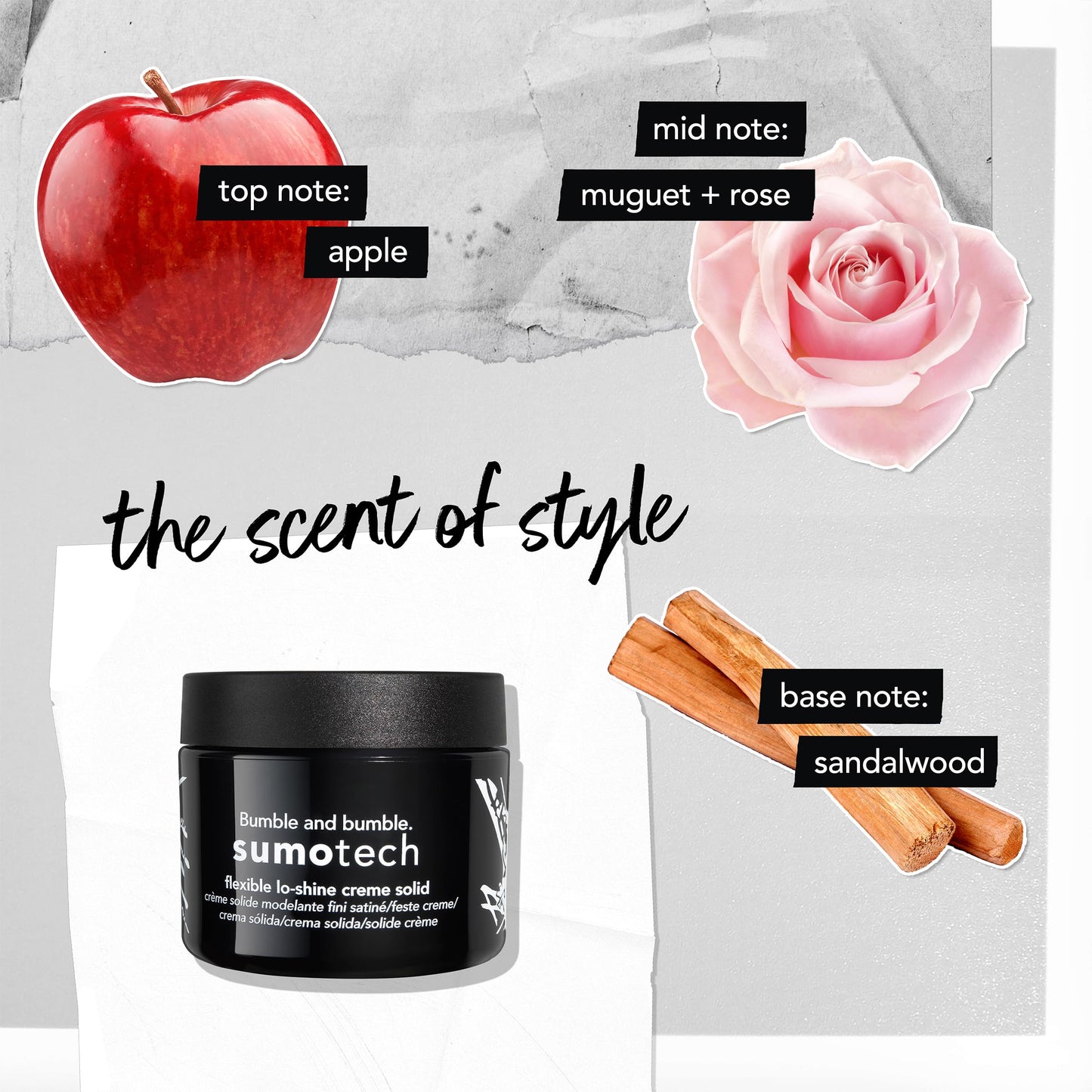 Bumble and bumble. Sumotech Flexible Hold Cream Solid | Pliable Texture, Flexible Hold + Lo-shine Finish | Wavy, Straight, 1.5 Ounce