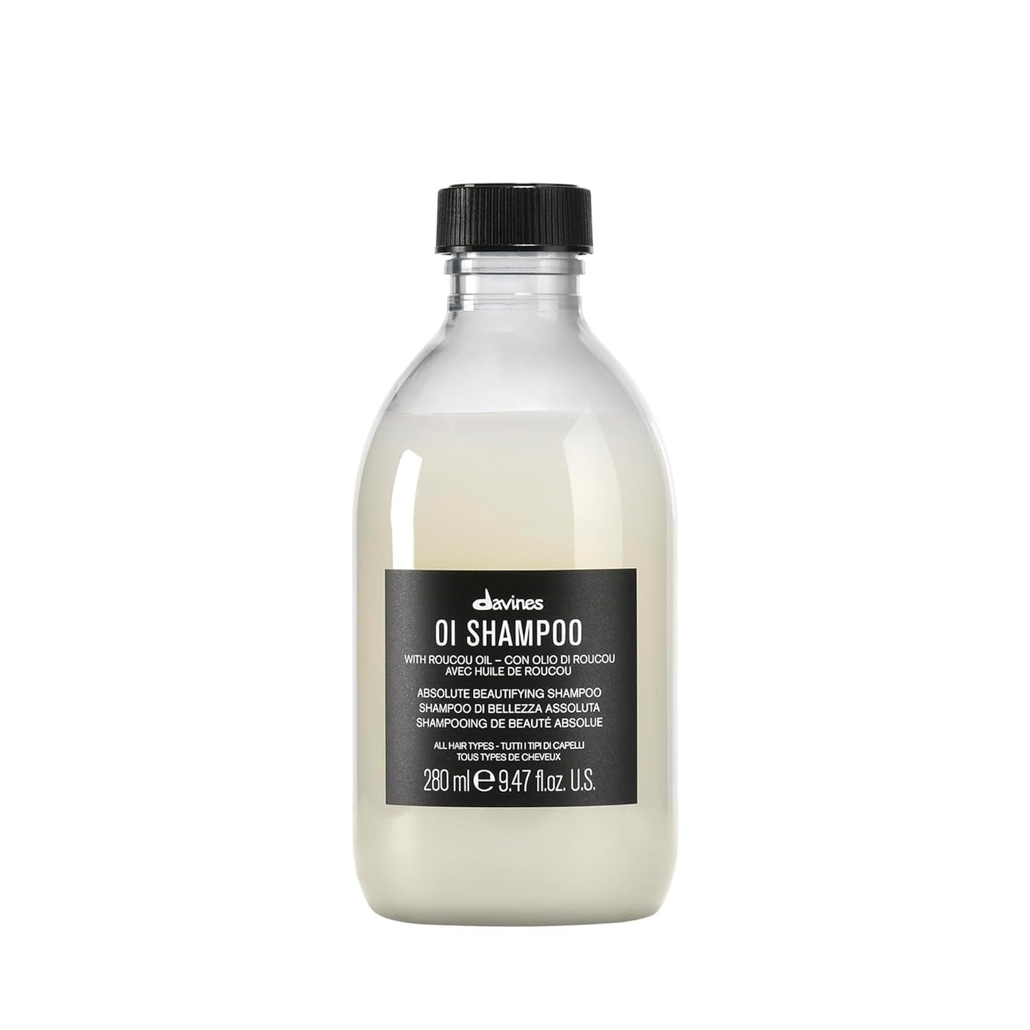 Davines OI Shampoo, Milky-Smooth Hydrating Cleanser for All Hair Types, 9.47 OZ