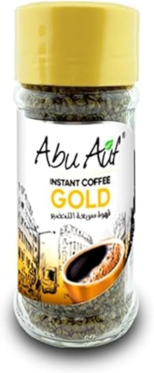 Abu Auf Premium Instant Coffee Gold, Light Roast, Granules, Coffee, 85g Pack