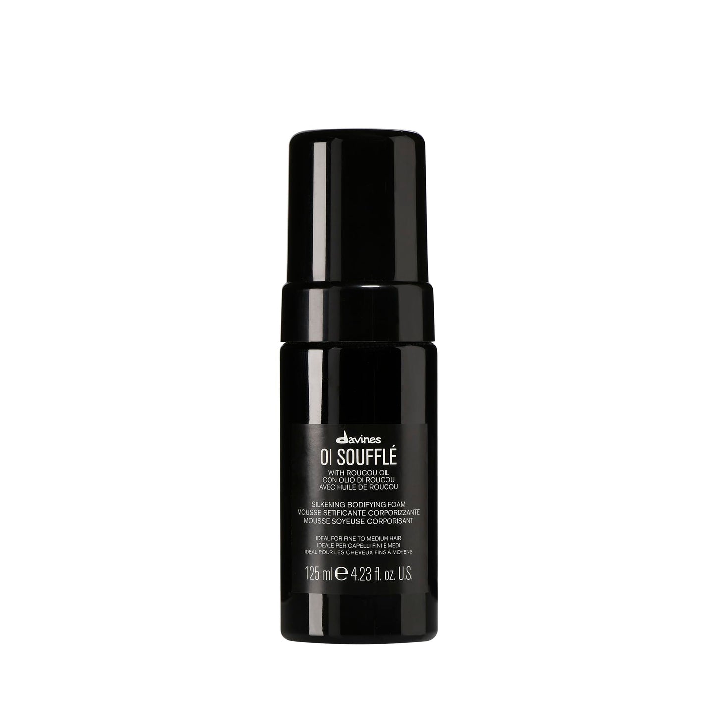 Davines OI Soufflé, Silkening Bodifying Foam for Fine to Medium Hair, 4.23 Fl Oz