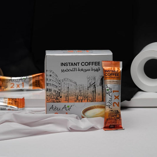 Abu Auf Instant Coffee Box with Creamer, 24 Packets, 2x1