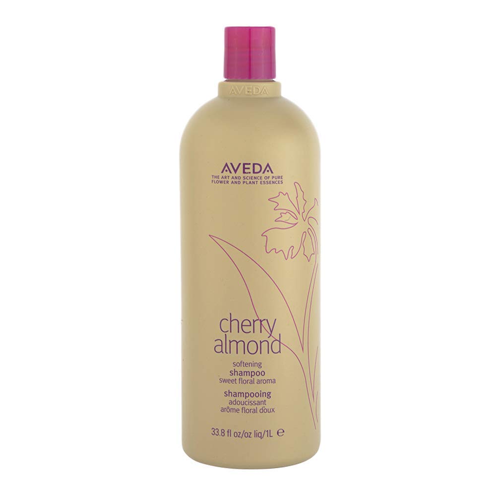 Aveda Cherry Almond Softening Shampoo | Adds Softness and Shine | for Normal to Dry Hair | 97% Naturally Derived* | Silicone Free | Iconic Cherry Almond Aroma of Tonka, Orange, Ylang Ylang, 33.8 Fl Oz