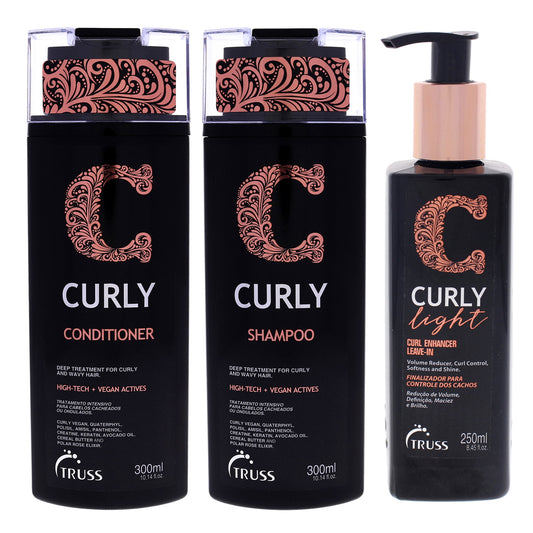 Truss Curly Shampoo and Conditioner and Light Cream Kit