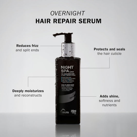 Truss Night Spa Serum, Overnight Hair Treatment, 250 ml/8.45 oz