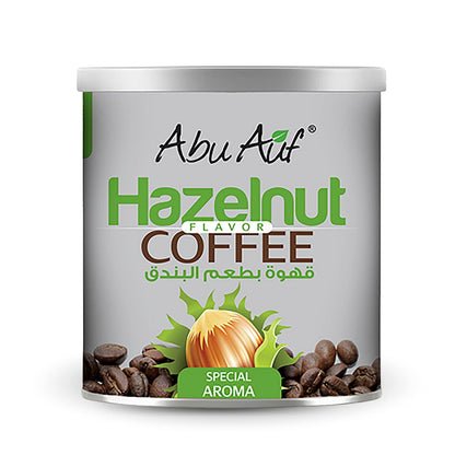 Abu Auf Oriental Premium Ground Hazelnut Flavore Coffee (1 Pack = 8.82 oz / 250 gm) ابو عوف قهوة بطعم البندق