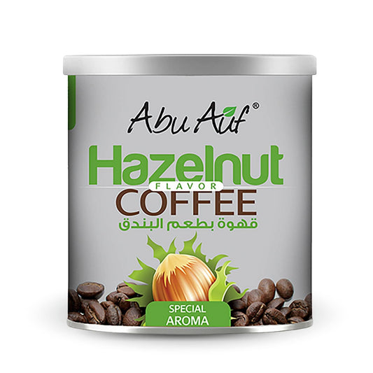 Abu Auf Oriental Premium Ground Hazelnut Flavore Coffee (1 Pack = 8.82 oz / 250 gm) ابو عوف قهوة بطعم البندق