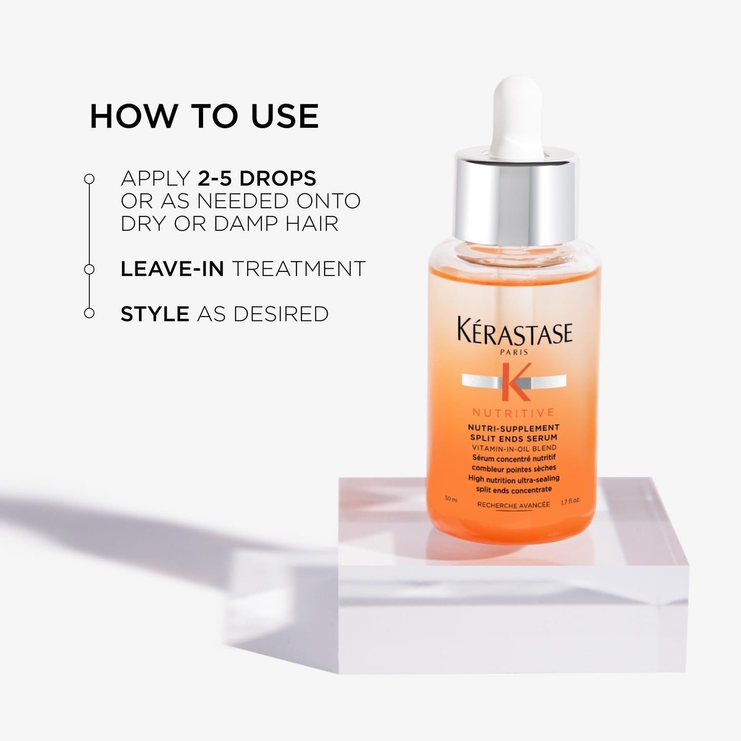 Kerastase Nutritive Split Ends Hair Serum For Dry Hair, 1.7 Fl Oz