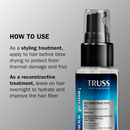 TRUSS Deluxe Prime Reconstructive Hair Oil for Damaged Hair 1 Fl oz