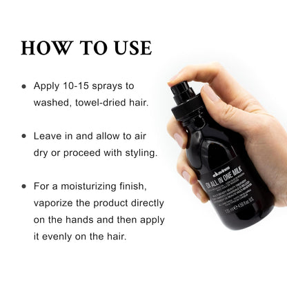 Davines OI All In One Milk, Hair Leave-in Milky Conditioner, 4.56 Fl Oz