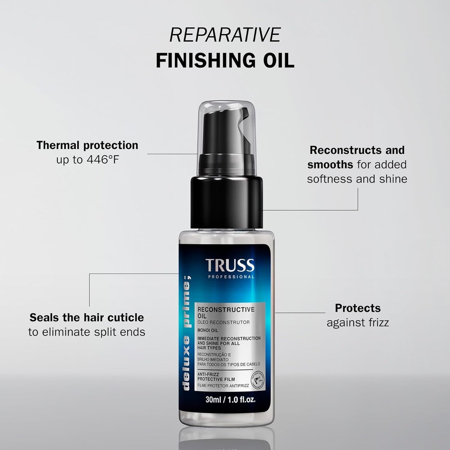 TRUSS Deluxe Prime Reconstructive Hair Oil for Damaged Hair 1 Fl oz