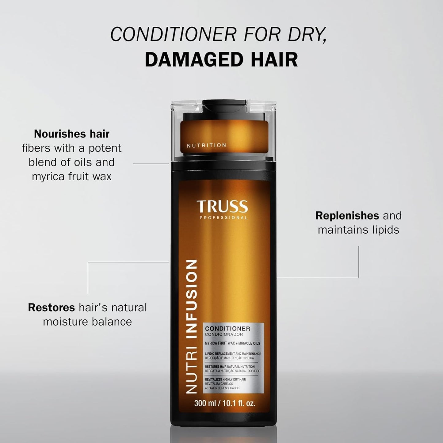 TRUSS Nutri Infusion Hair Conditioner for Damaged Hair 10.14 fl oz
