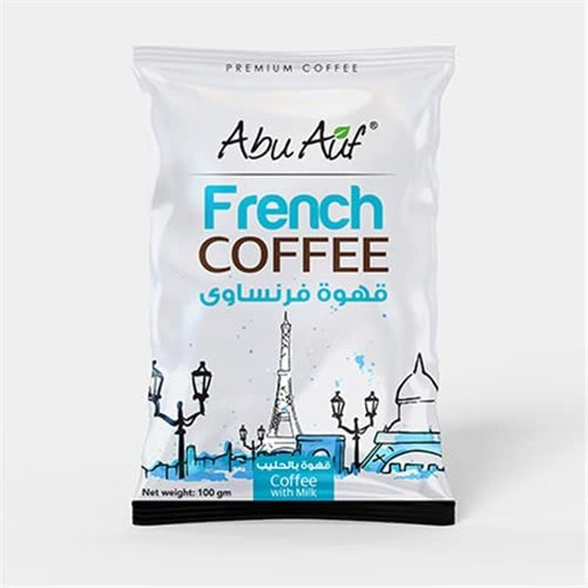 Abu Auf Oriental Original Premium French Coffee With Milk (French Coffee With Milk 3.52 oz / 100 gm) 
ابو عوف قهوه فرنساوى بالحليب