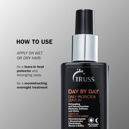 TRUSS Day by Day Leave-In Conditioner Spray, Heat Protectant, 8.45 oz