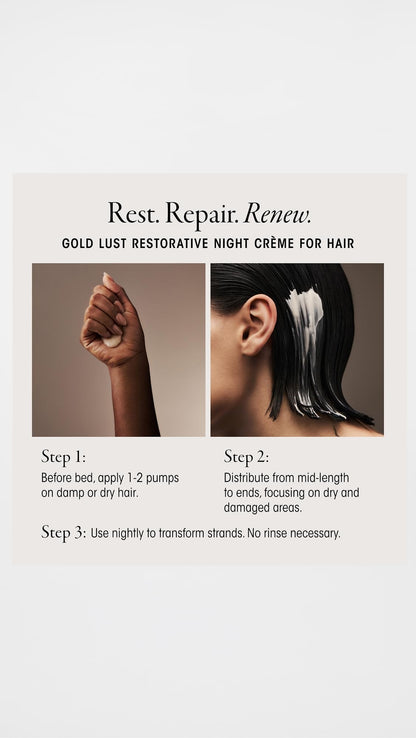 Oribe Gold Lust Restorative Night Cream, Overnight Leave-In Treatment 5 OZ