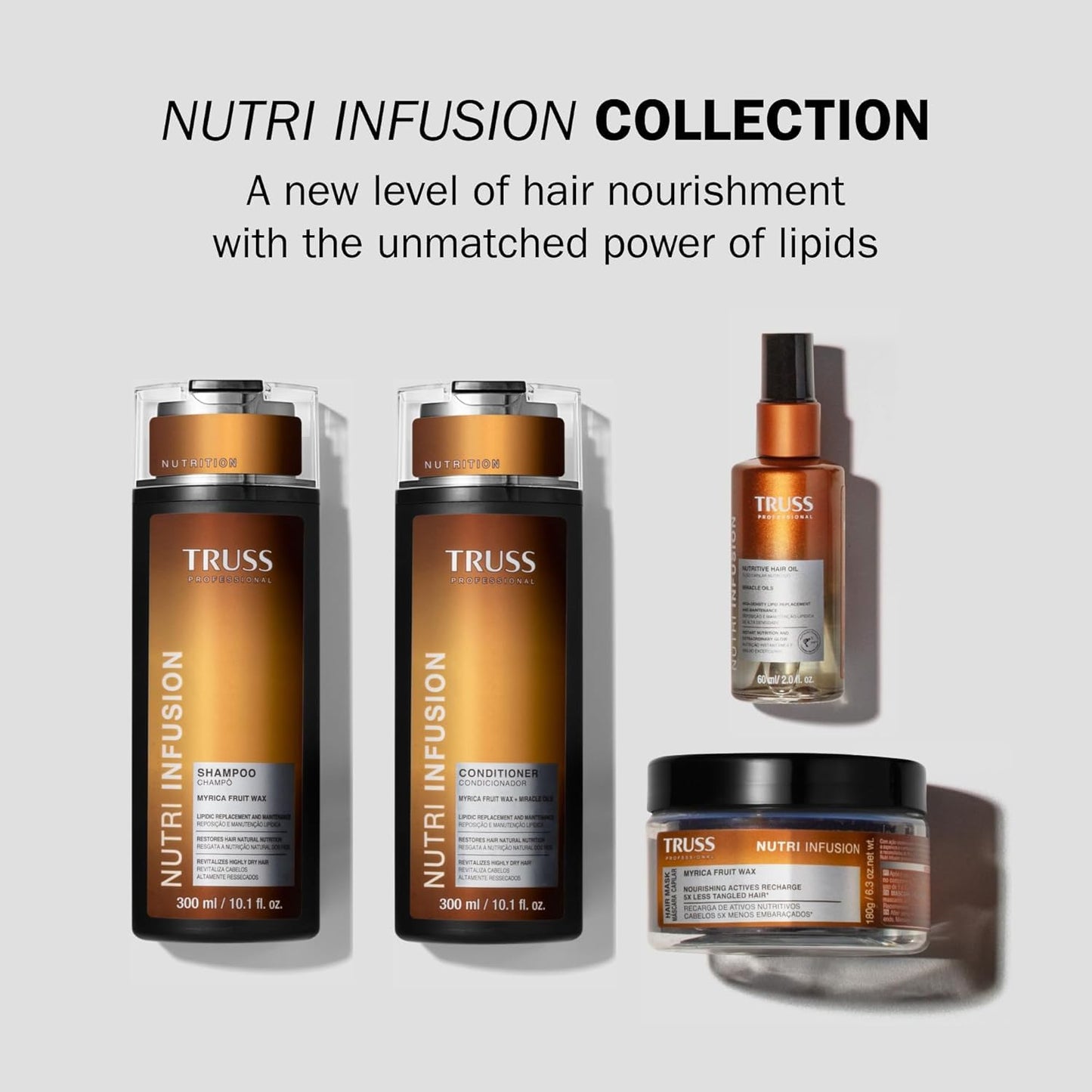 TRUSS Nutri Infusion Hair Shampoo for Dry, Damaged Hair 10.14 fl oz