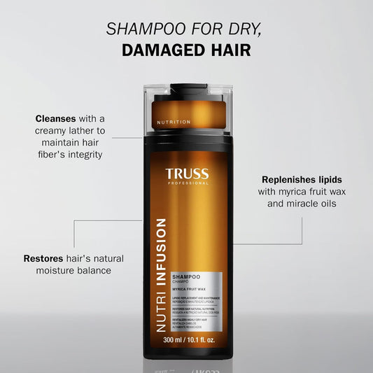 TRUSS Nutri Infusion Hair Shampoo for Dry, Damaged Hair 10.14 fl oz