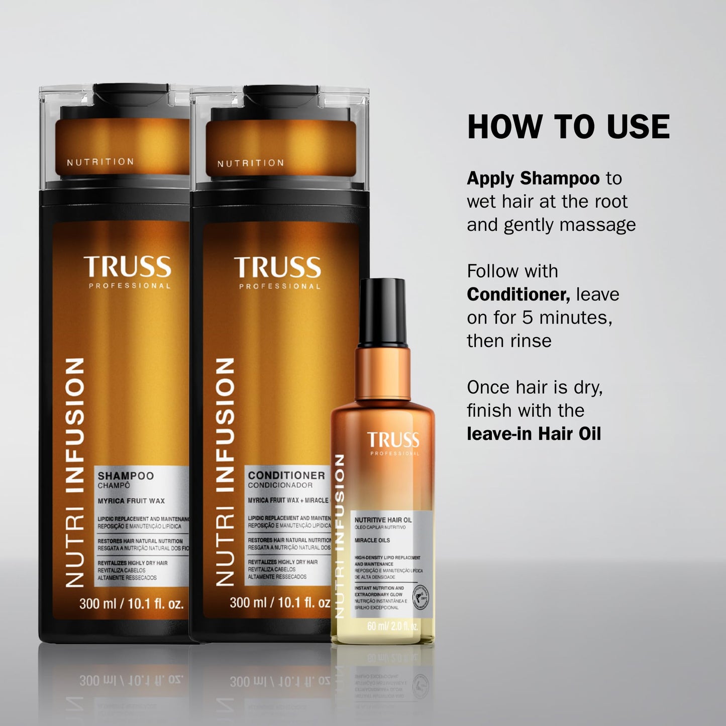 TRUSS Nutri Infusion Hair Oil for Damaged Hair 2 fl oz