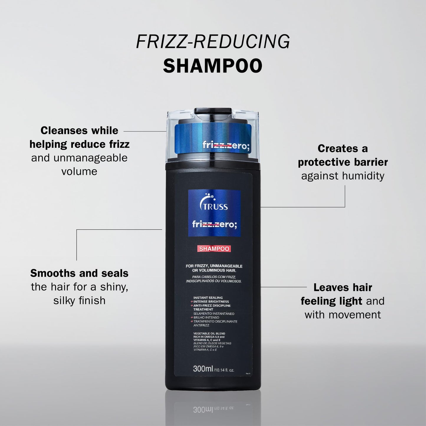 Truss Frizz Zero Shampoo For Frizzy Hair 10.14 OZ