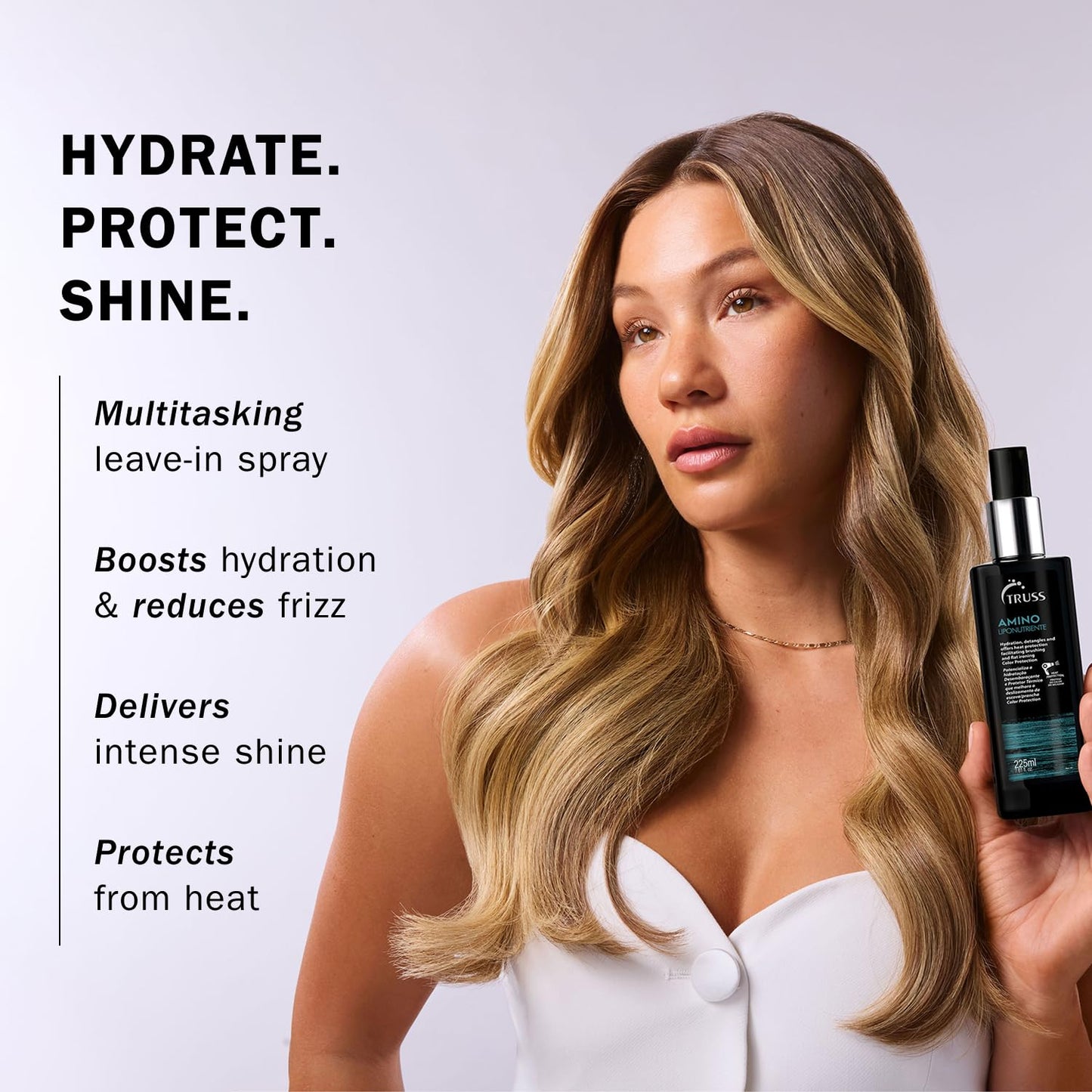 TRUSS Amino Heat Protection Spray Anti Frizz Leave In Hair Spray 7.61 OZ