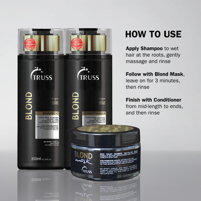 TRUSS Purple Shampoo & Toner for Blonde Hair 10.14 Fl OZ