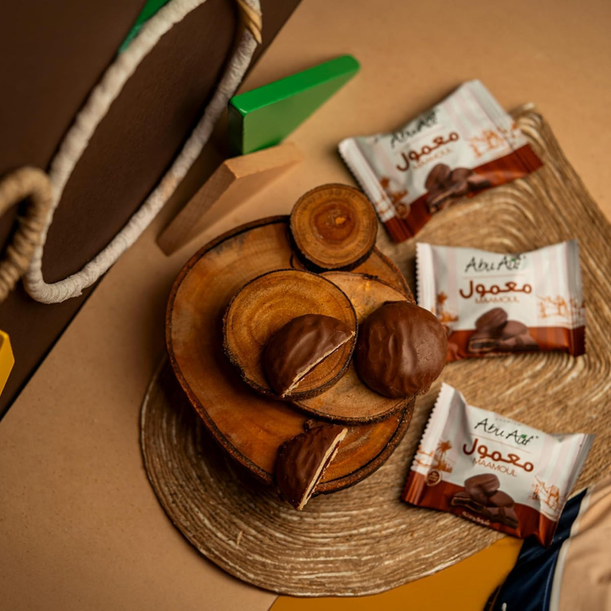 Abu Auf Maamoul Stuffed with Medjoul Dates Covered with Chocolate - 12 Pieces