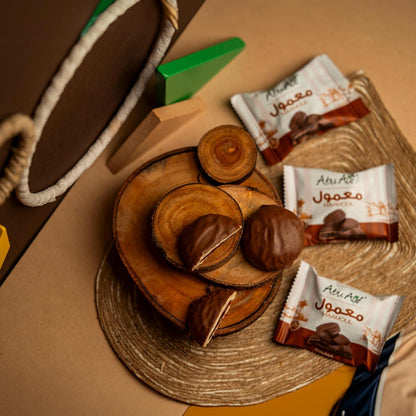 Abu Auf Maamoul Stuffed with Medjoul Dates Covered with Chocolate - 12 Pieces