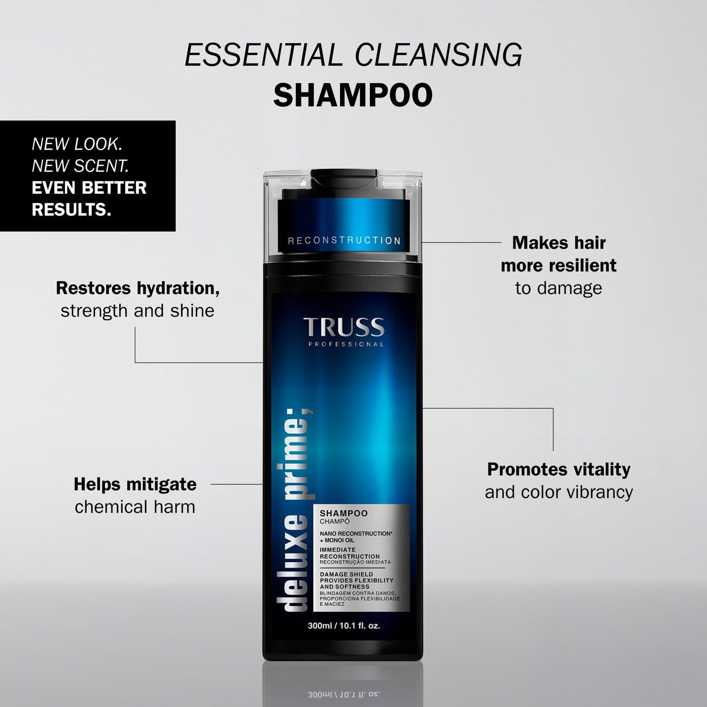 TRUSS Deluxe Prime Shampoo for Dry, Damaged Hair 10.14 Fl OZ