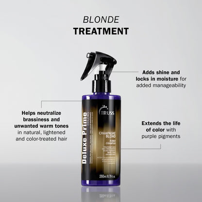 TRUSS Purple Hair Spray & Blonde Toner Deluxe Prime Champagne Blonde 8.79 OZ