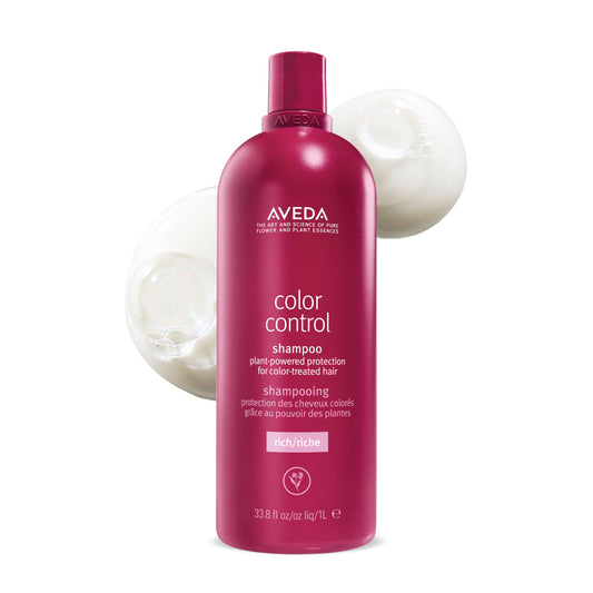 Aveda Color Control Rich Shampoo | Fights Fade, Adds Shine | For Medium to Thick Color-Treated Hair Types | Silicone Free | 98% Naturally Derived*, 33.8 Fl Oz