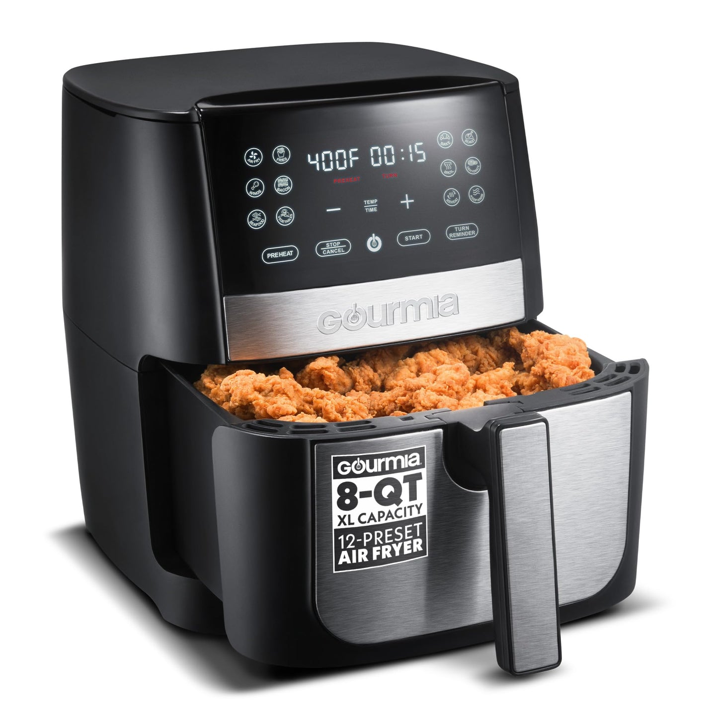 Gourmia 8 Qt Digital Air Fryer GAF826, Nonstick Dishwasher Safe Basket.