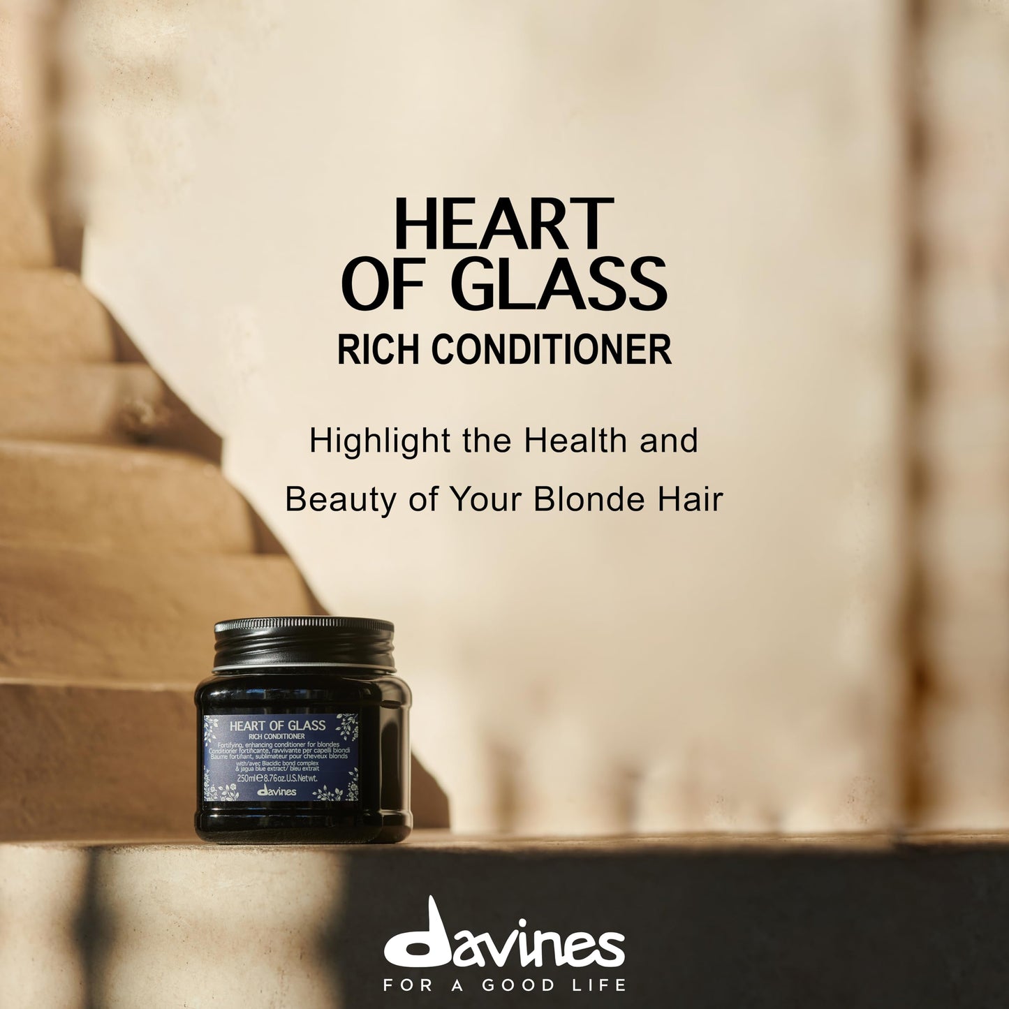 Davines Heart of Glass Rich Conditioner, 8.5 Fl Oz
