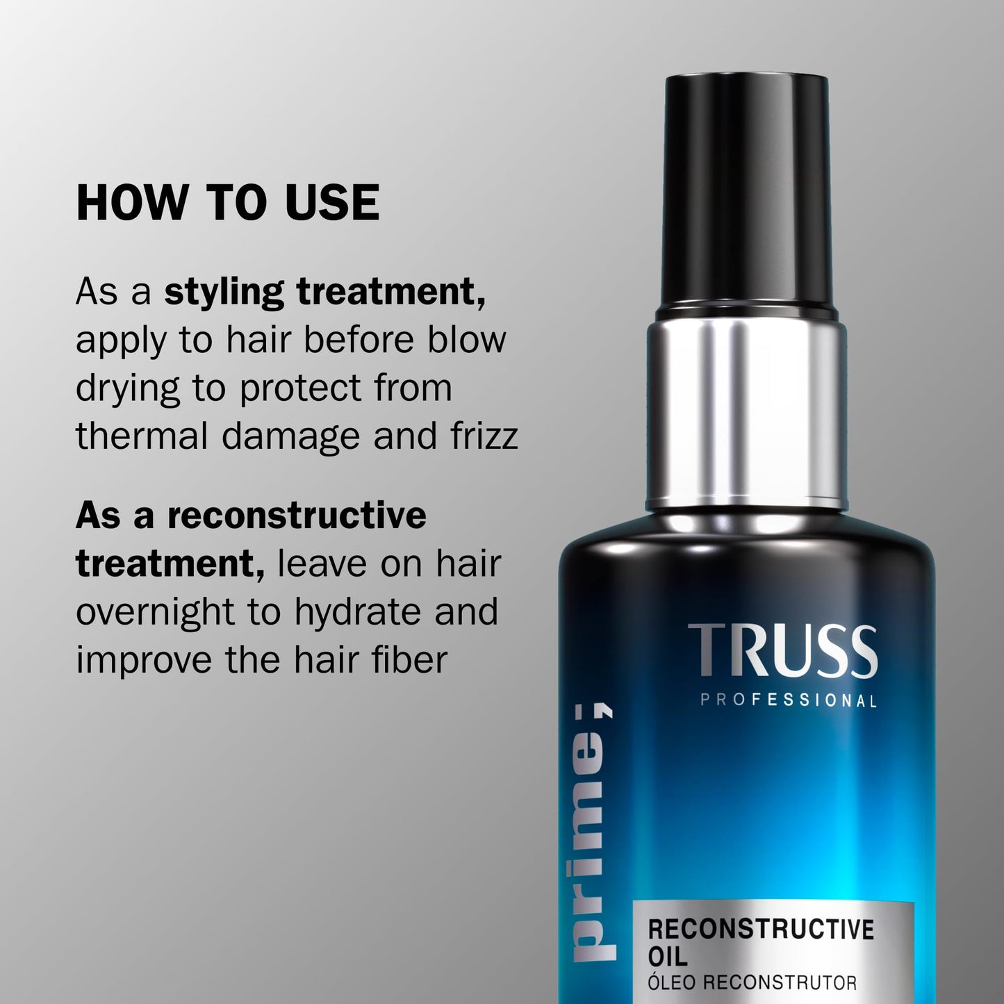 TRUSS Deluxe Prime Reconstructive Hair Oil for Damaged Hair 2 Fl OZ