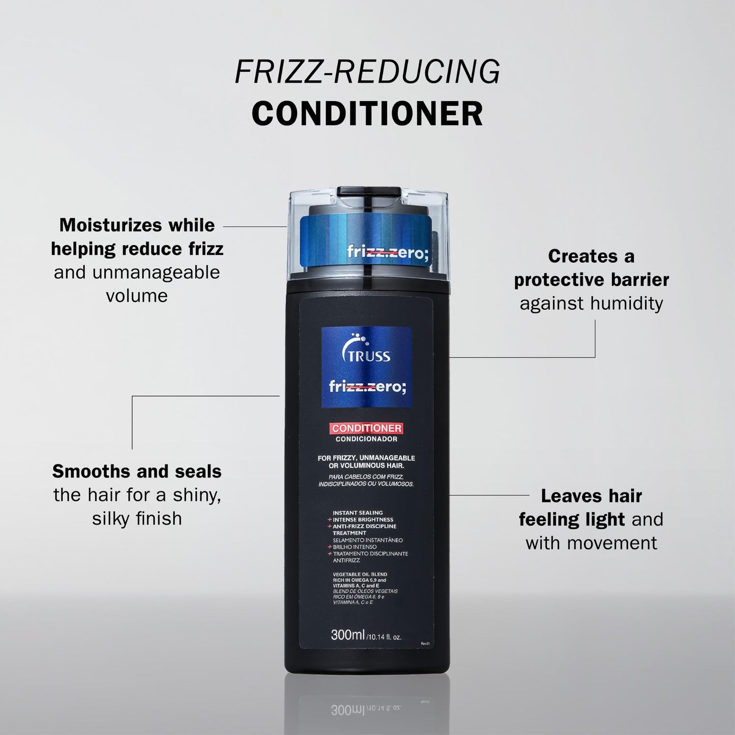 Truss Frizz Zero Conditioner For Frizzy Hair 10.14 OZ