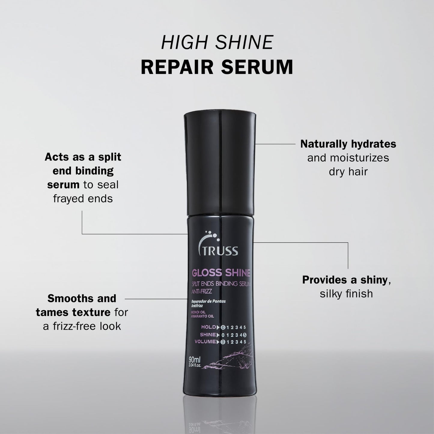 Truss Gloss Hair Smooth and Shine Split Ends Repair Serum 90 Ml