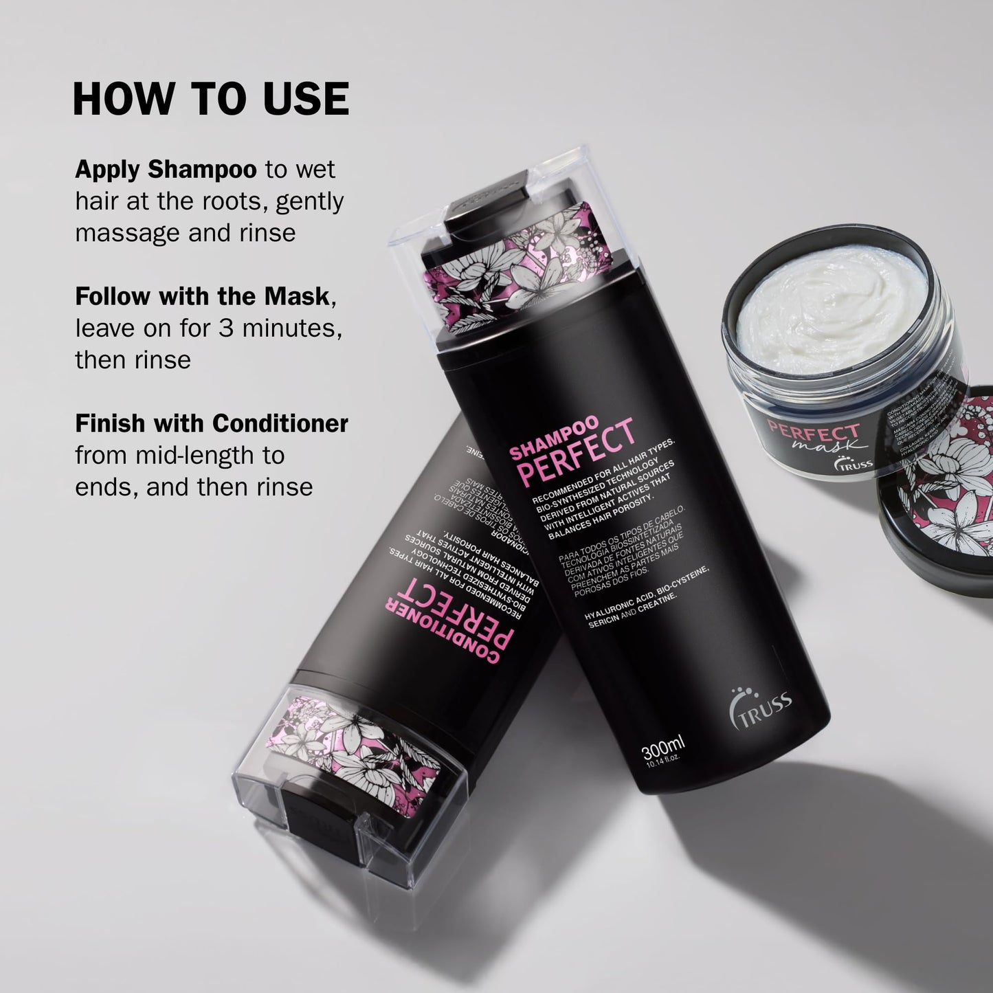 TRUSS Perfect Hair Mask with Collagen, Keratin & Hyaluronic Acid 6.35 OZ