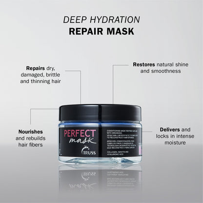 TRUSS Perfect Hair Mask with Collagen, Keratin & Hyaluronic Acid 6.35 OZ