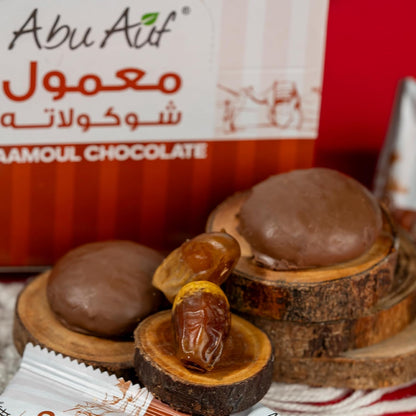 Abu Auf Maamoul Stuffed with Medjoul Dates Covered with Chocolate - 12 Pieces