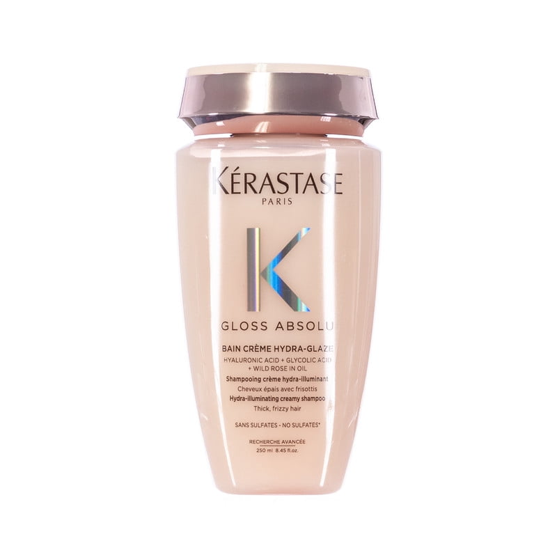 Kerastase Gloss Absolu Bain Creme Hydra-Glaze Sulfate-Free Shampoo 8.45 oz / 250 ml for Thick Frizzy Hair