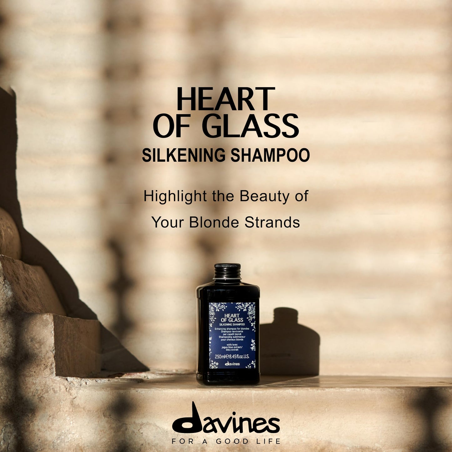 Davines Heart of Glass Silkening Chelating Shampoo, 8.45 Fl Oz