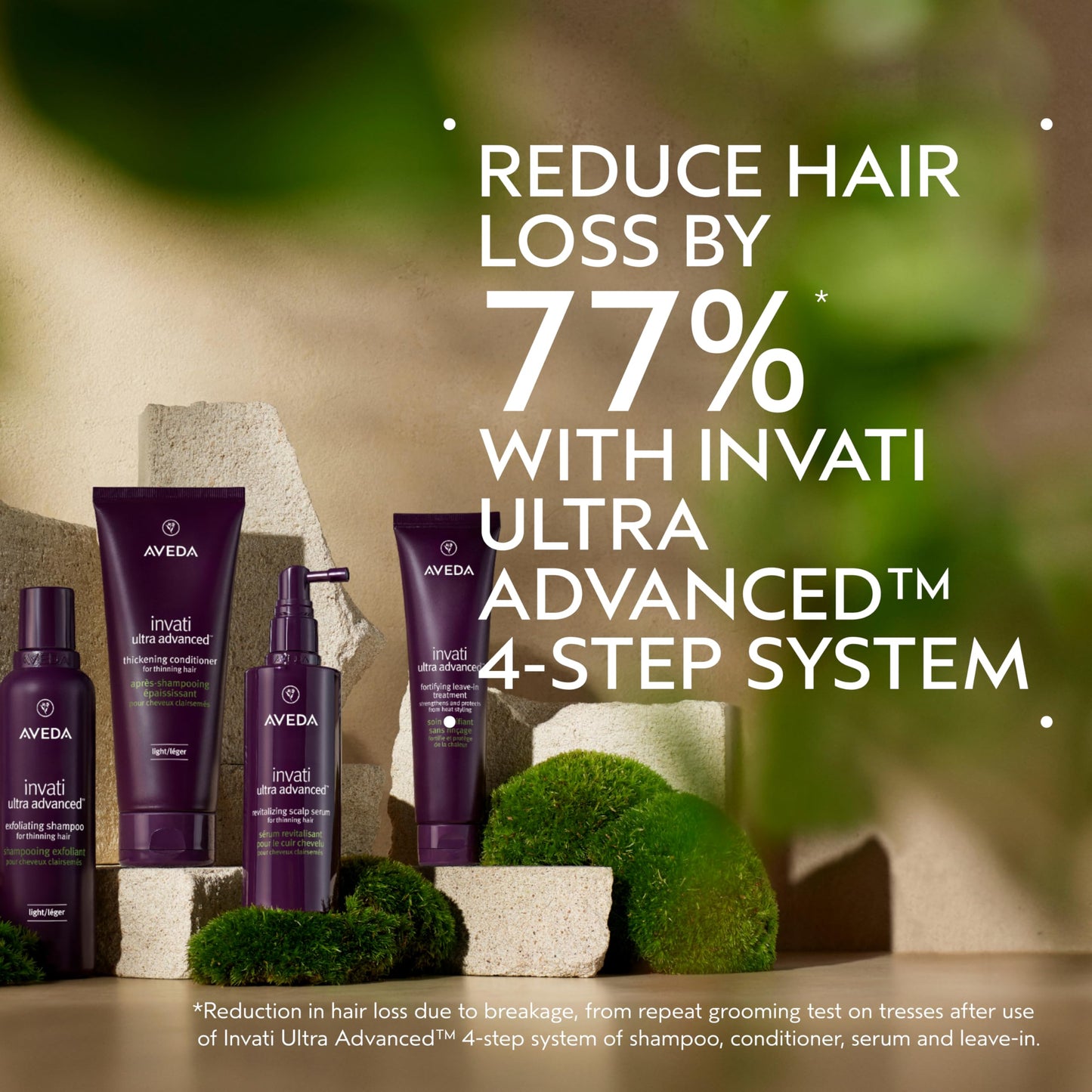 Aveda Invati Ultra Advanced Light 4-Step System, Exfoliating Shampoo, Thickening Conditioner, Revitalizing Scalp Serum, Fortifying Leave-In Treatment