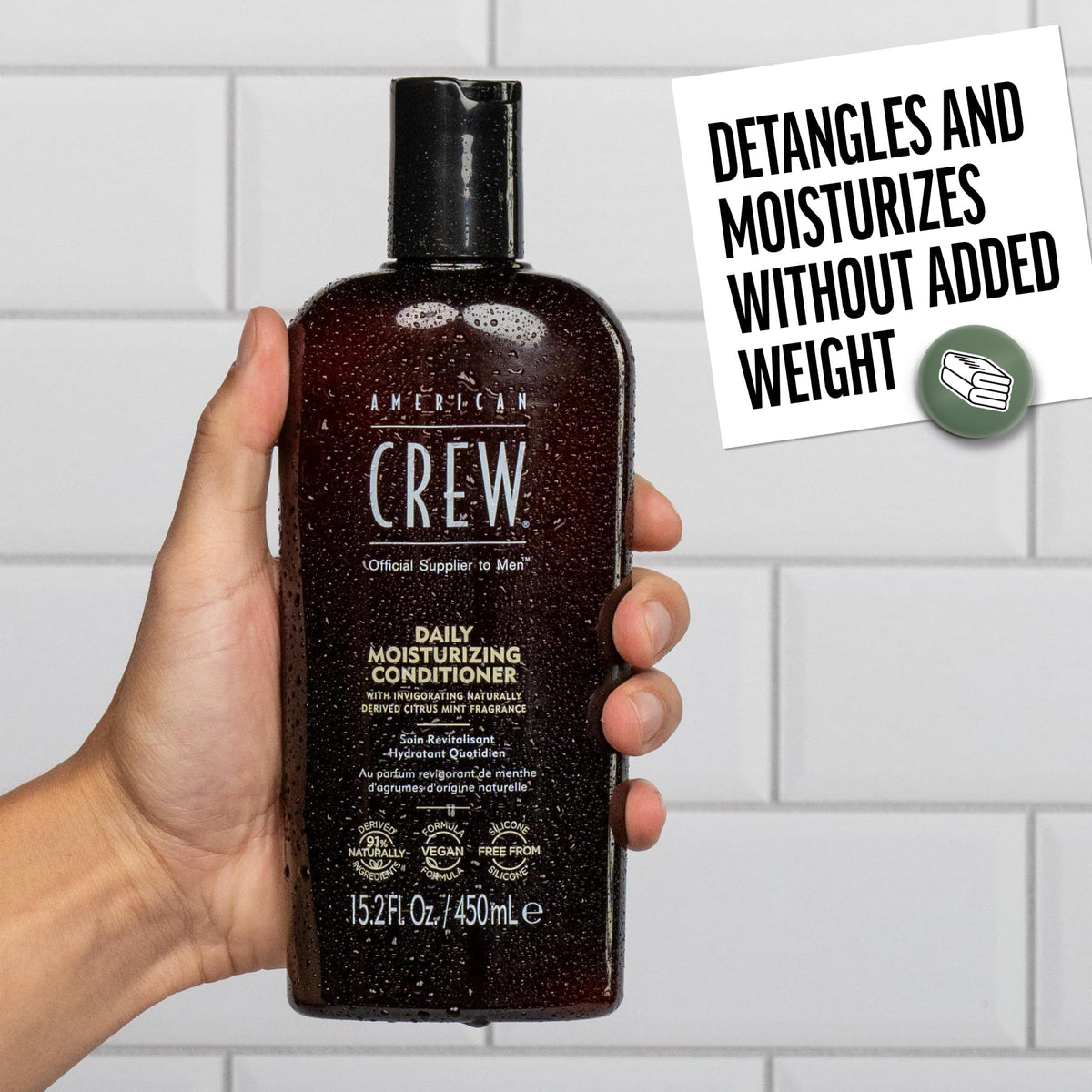 American Crew Men's Daily Moisturizing Conditioner, Citrus Mint, 15.2 fl oz
