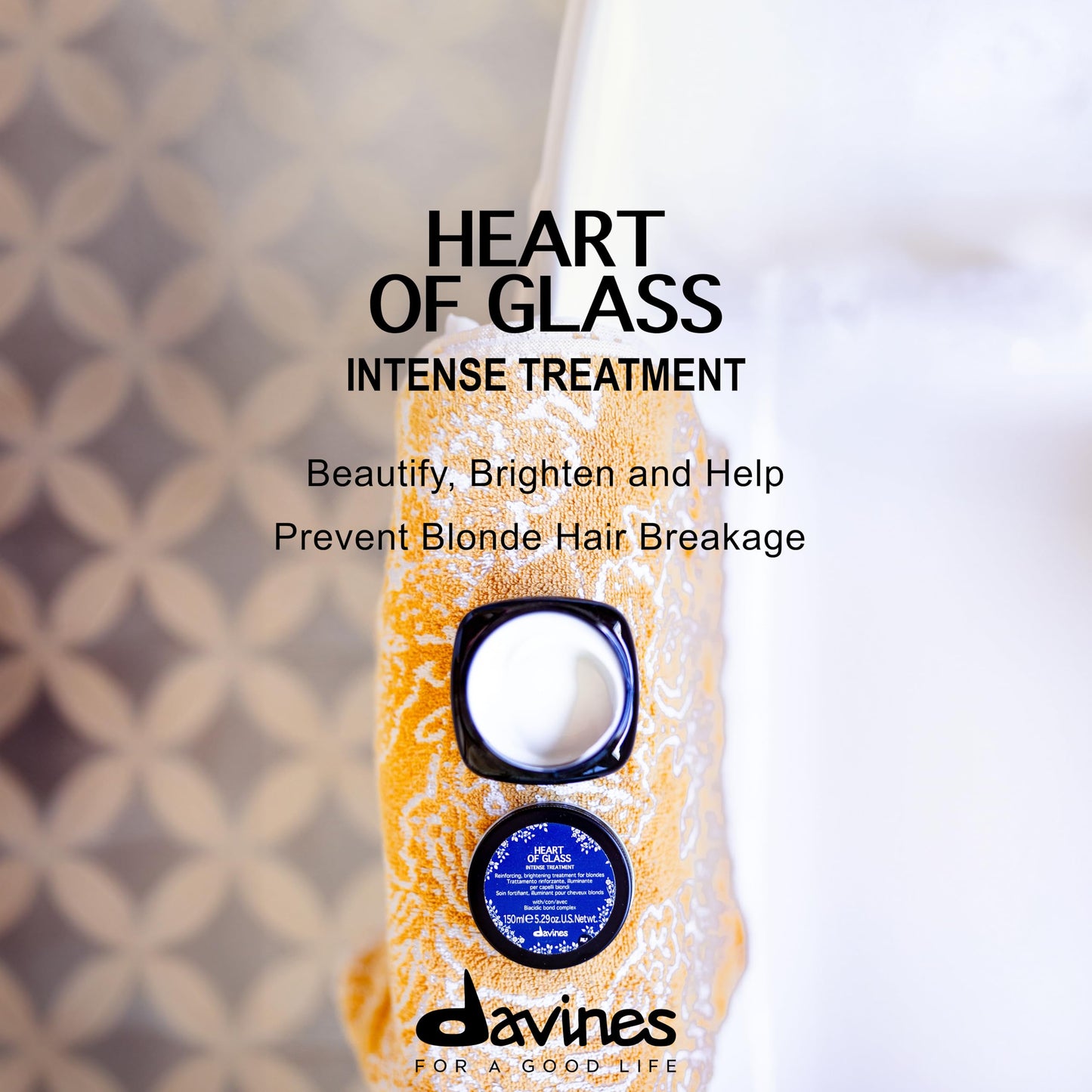 Davines Heart Of Glass Intense Treatment For Blonde Care, 5.29 OZ