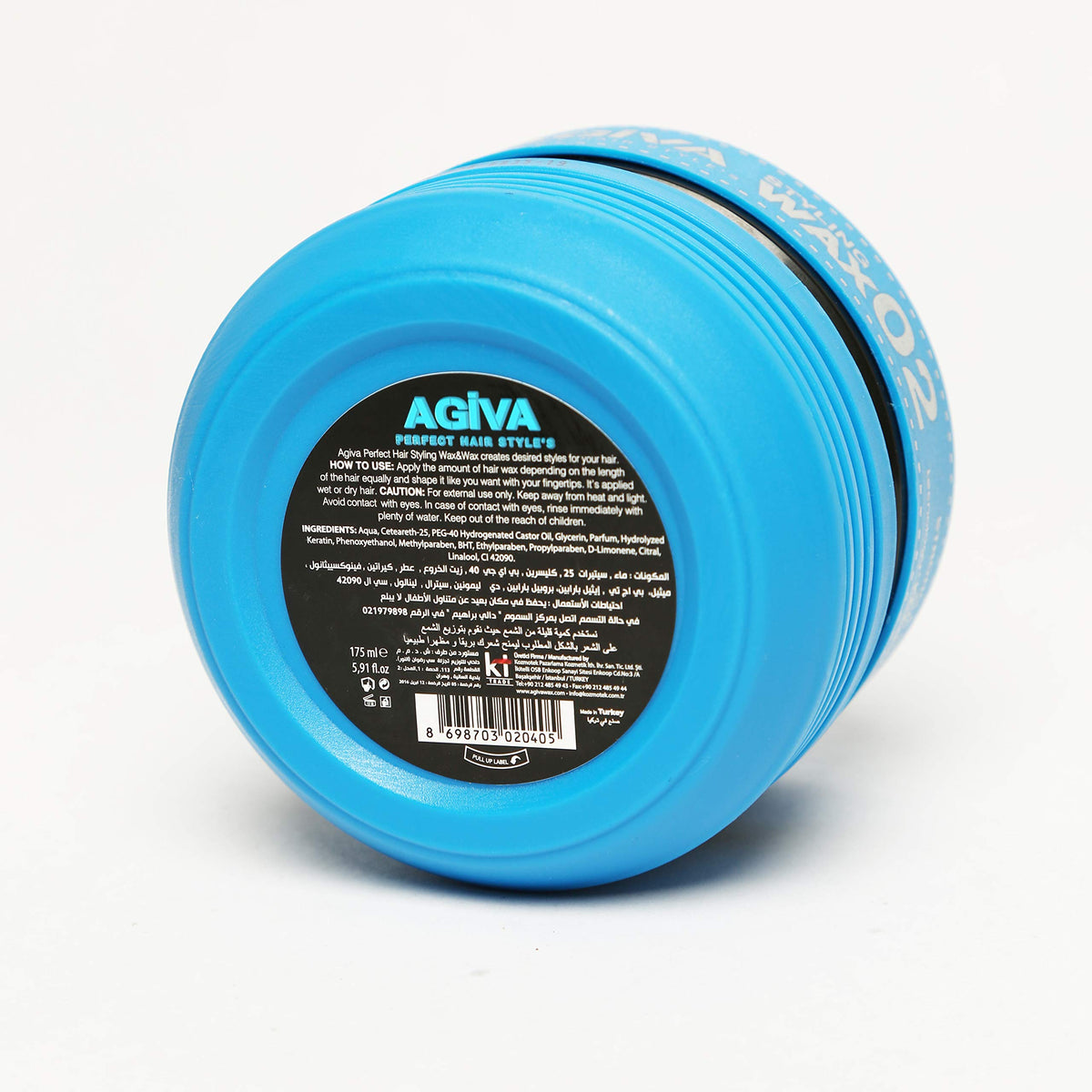 Agiva Hair Styling Crystal Wax 02 Strong Hold Wet Look Plus Keratin 6oz