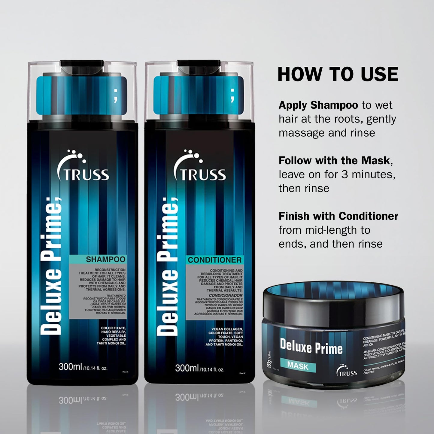 TRUSS Deluxe Prime Deep Cleansing Shampoo 10.14 OZ