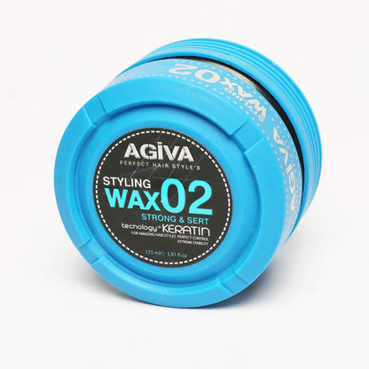 Agiva Hair Styling Crystal Wax 02 Strong Hold Wet Look Plus Keratin 6oz