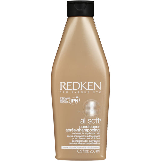 Redken All Soft Conditioner 8.5 oz / 250 ml - Softness for Dry, Brittle Hair with Argan Oil
